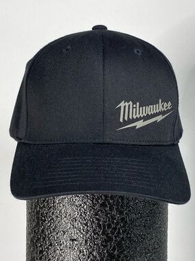 Milwaukee Men's Black Flexfit Fitted Hat   Size S/M